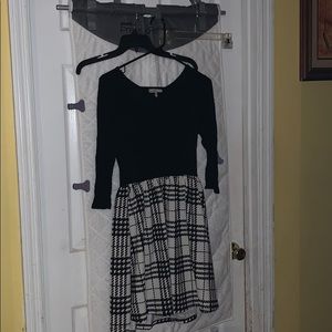 Black/White Houndstooth dress, Medium